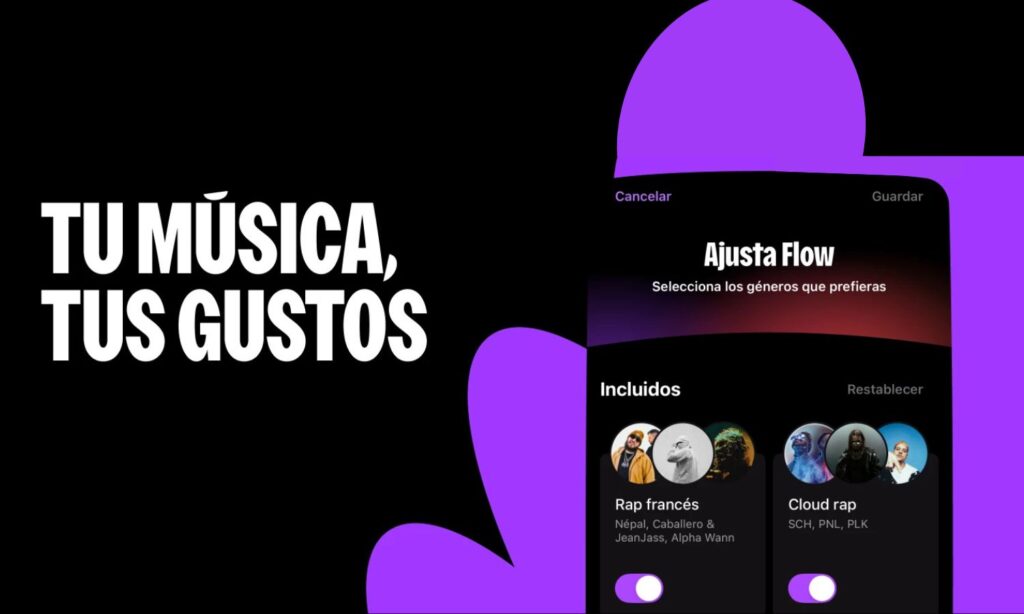 Deezer Flow - funcionalidad de escucha personalizada en la plataforma de streaming